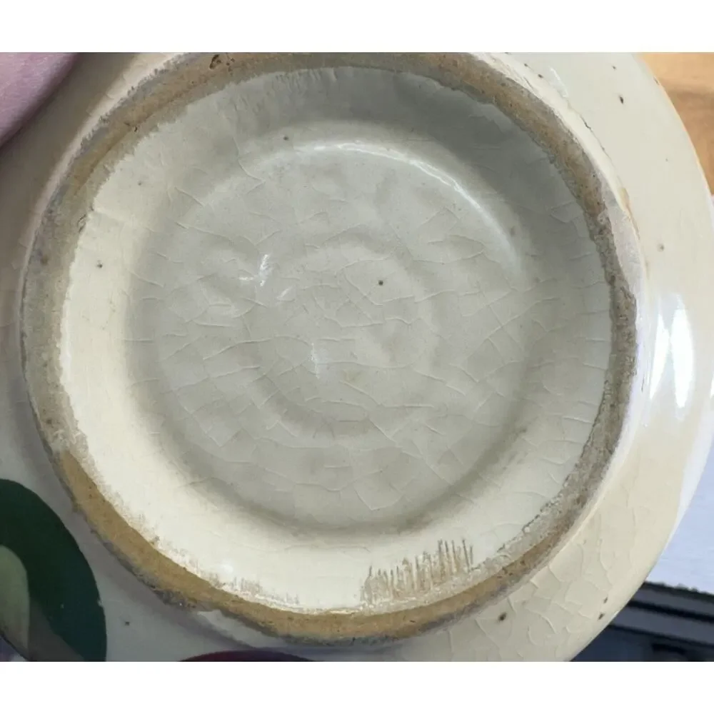 Watt Pottery Oven Ware With Wooden Fruit